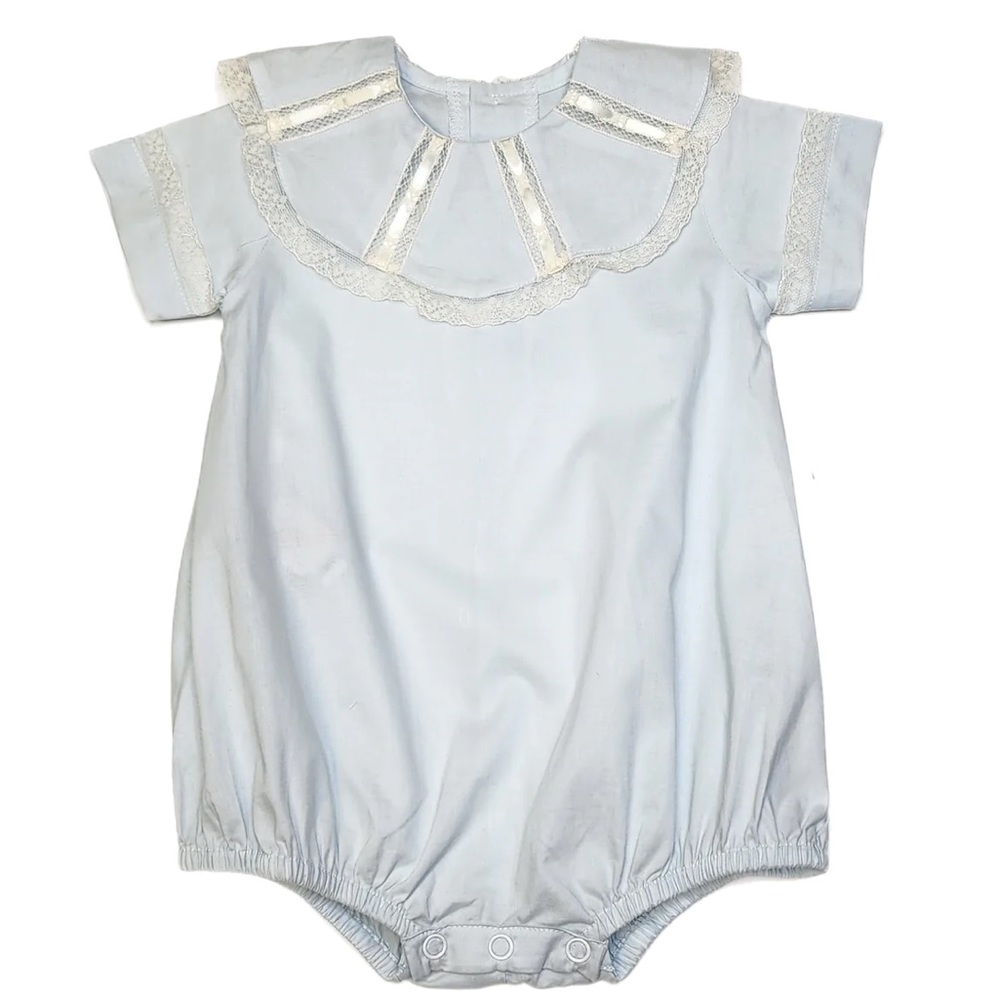 Phoenix and Ren heirloom light blue bubble. Size 24 months. Classic baby boy.